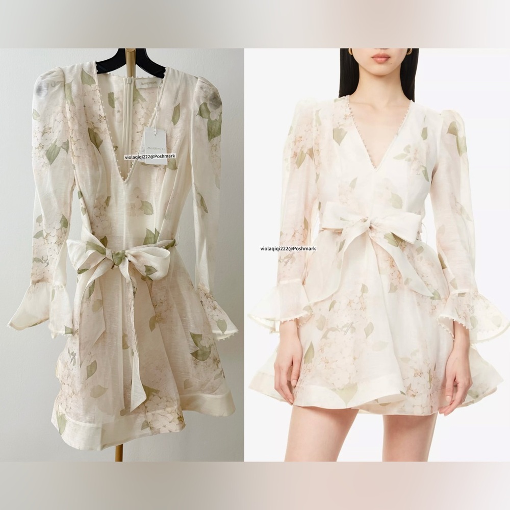 NWT Zimmermann Dress|Zimmermann Balance Organza Mini Dress (AU 1/US 6)